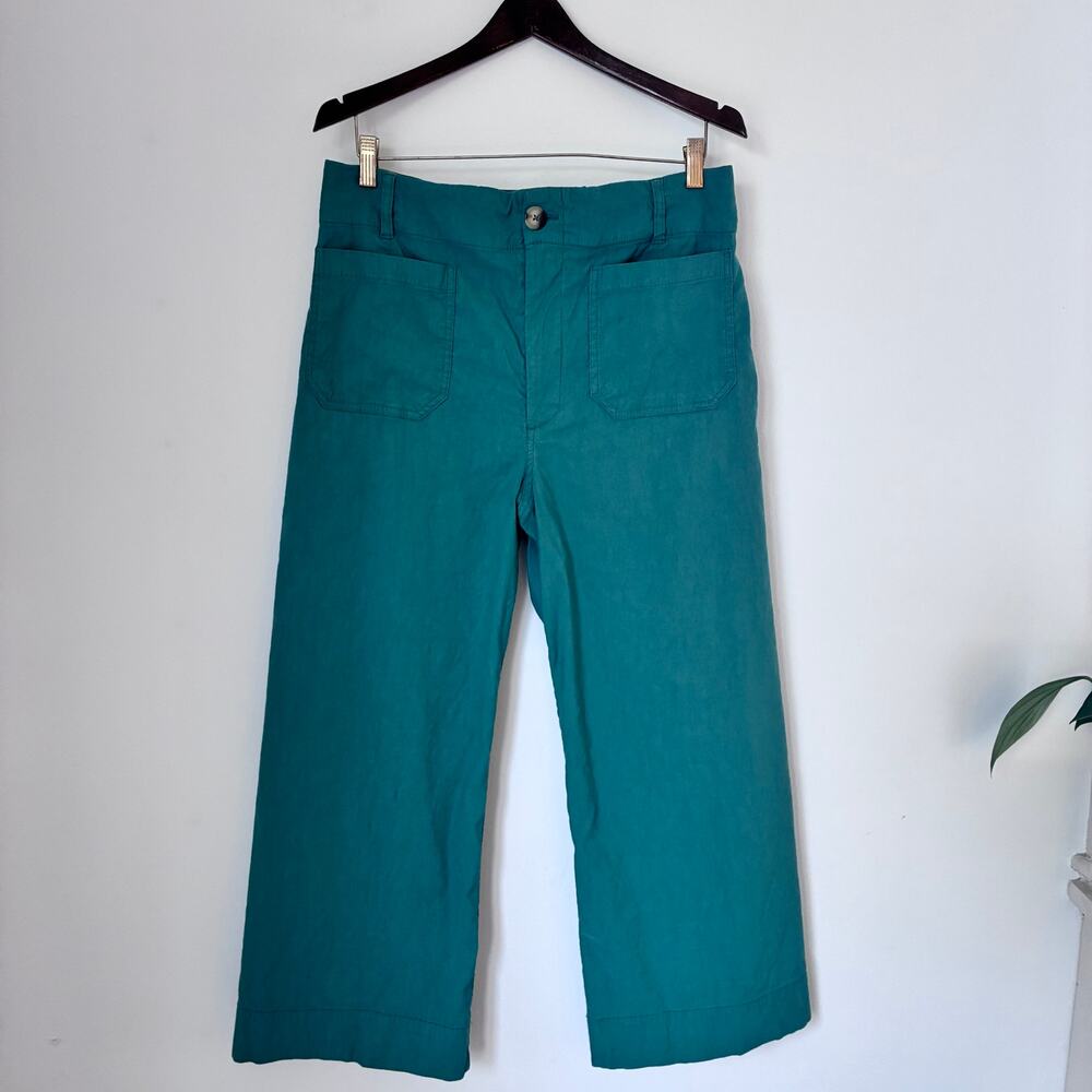 Maeve The Colette Green Cropped Wide Leg Trouser —size 32 - Picture 5 of 9